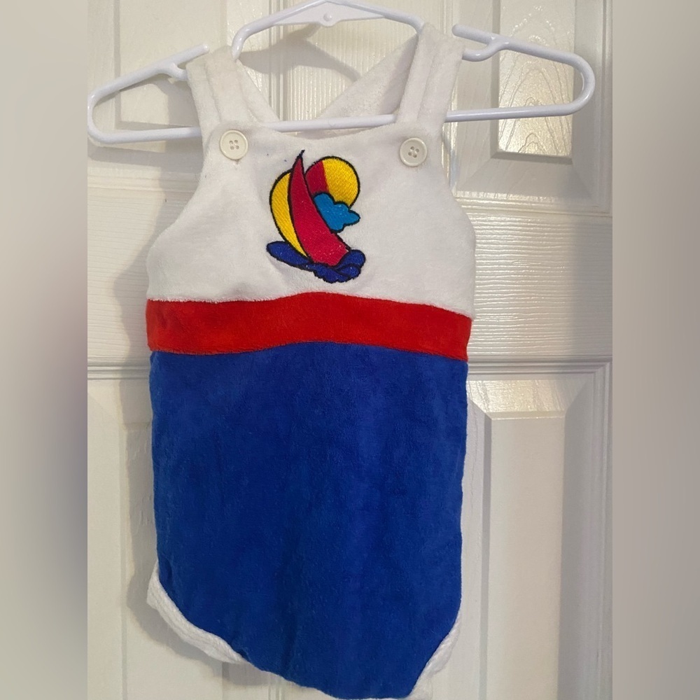 Vintage Sears Sailboat Romper